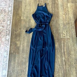 Lulus Caroline Navy Blue Midi Dress